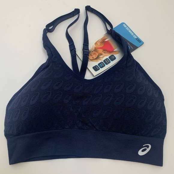 NWT Asics Dark Cobalt ASX Seamless Sports Bra - Picture 1 of 10